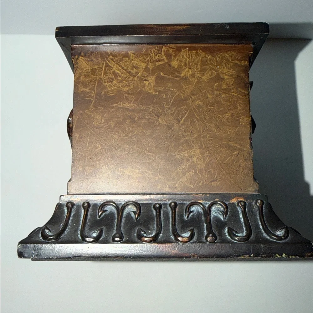 Vintage Decorative Brown Fish Box Featuring a Relief Style Fish Theme. Heavy
